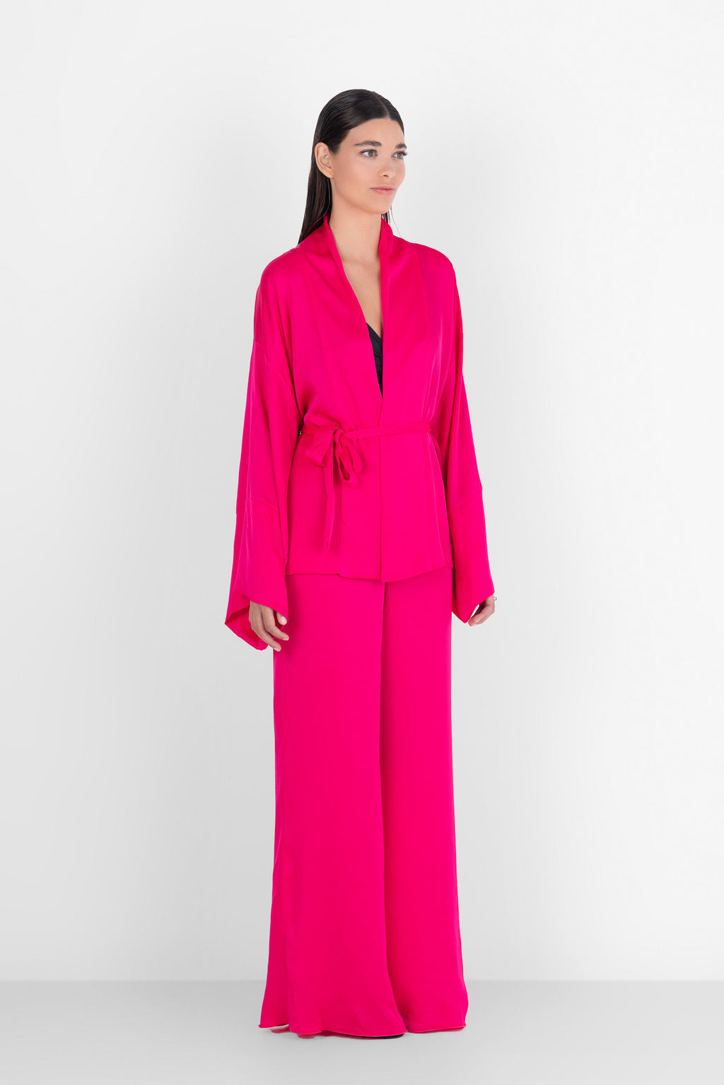 Short Jacket + Wide Leg Trouser Set