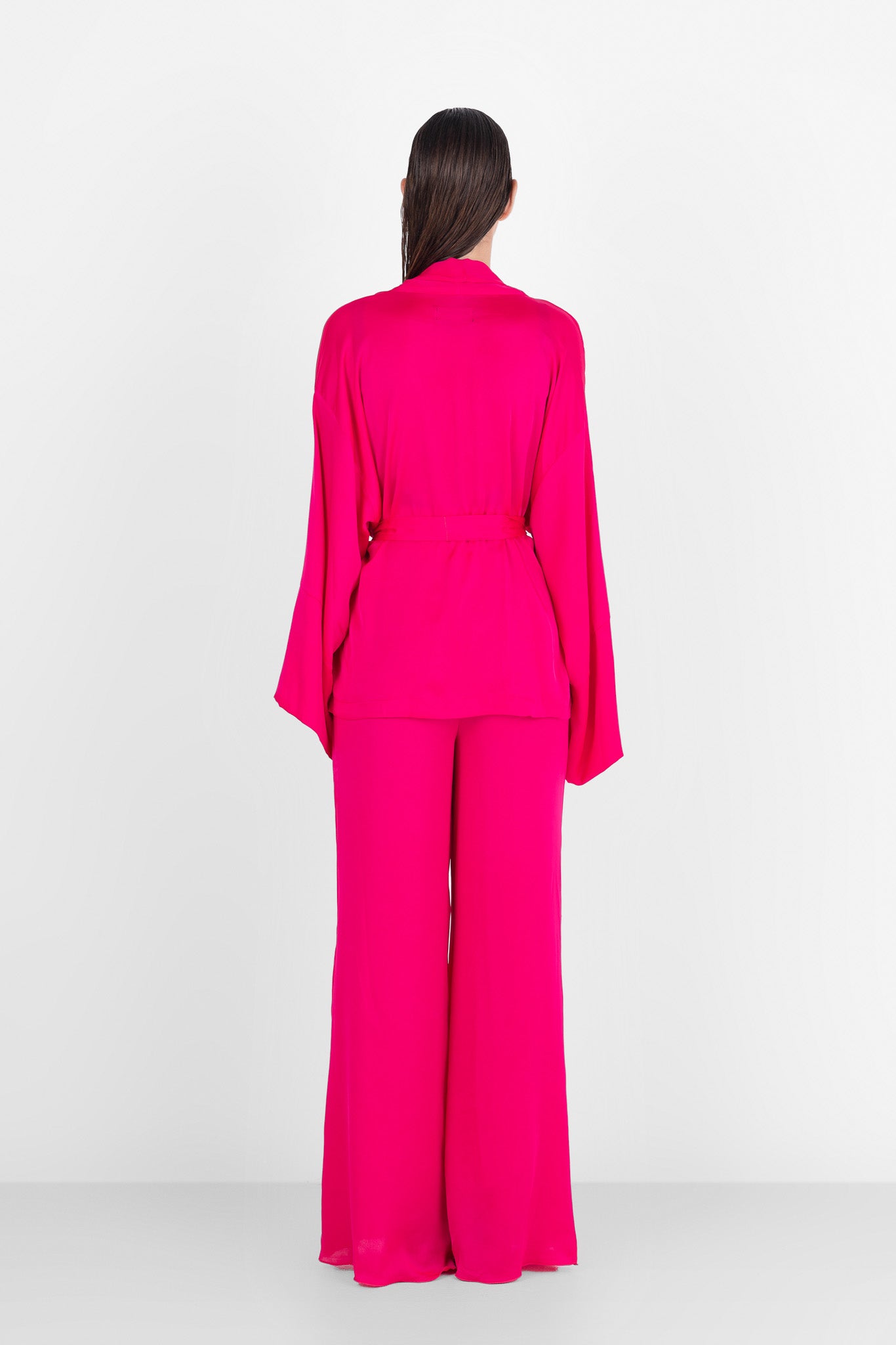 Short Jacket + Wide Leg Trouser Set