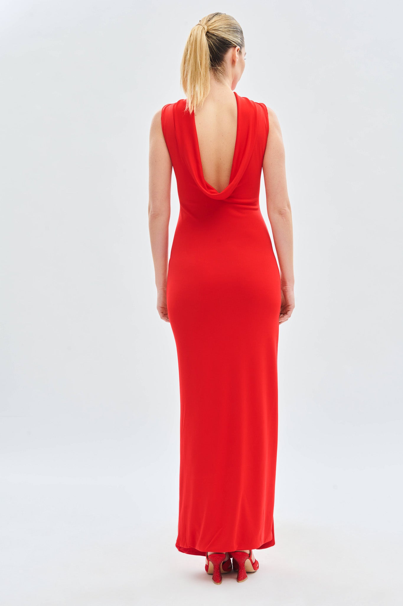 Draped Neckline Party Dress
