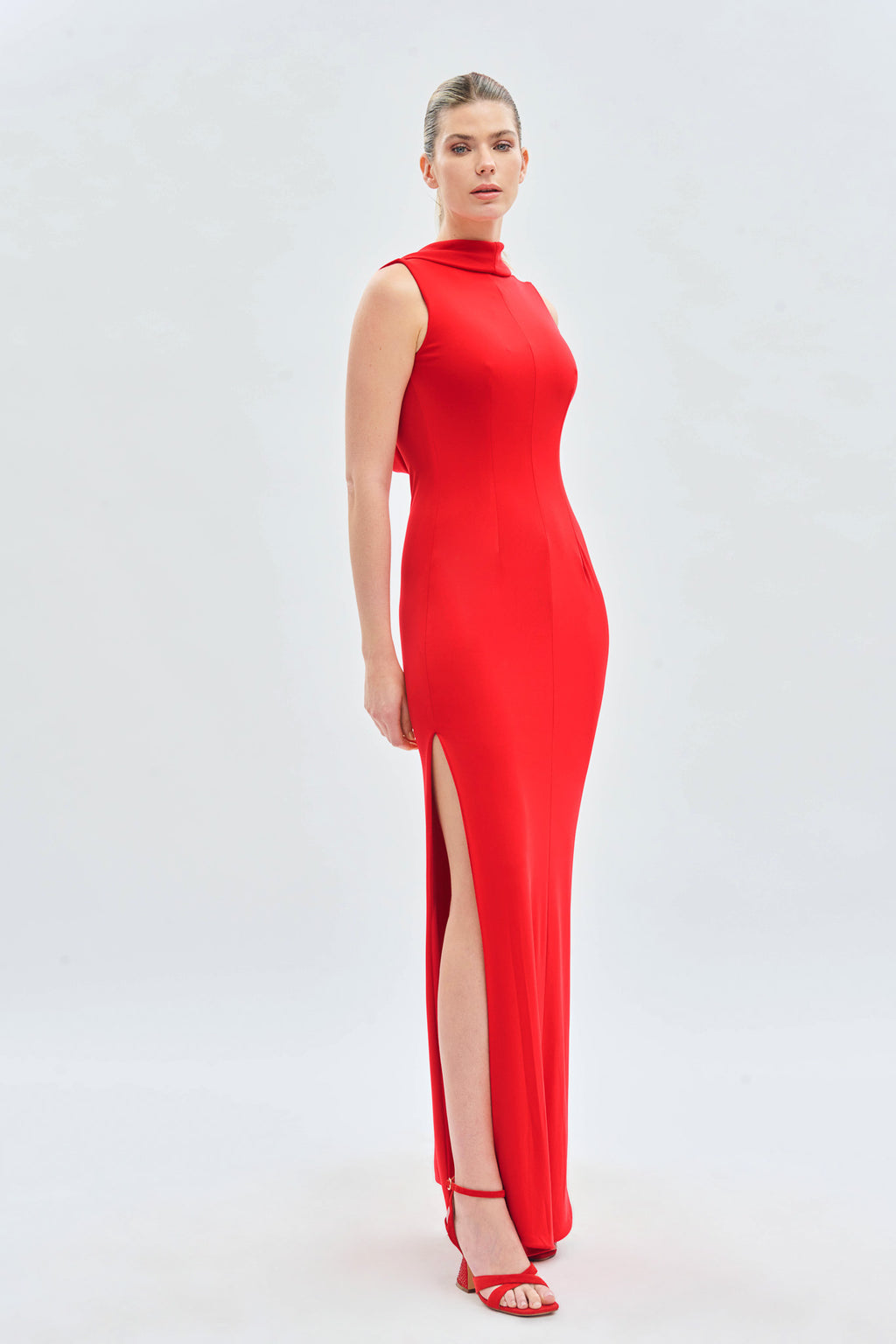Draped Neckline Party Dress