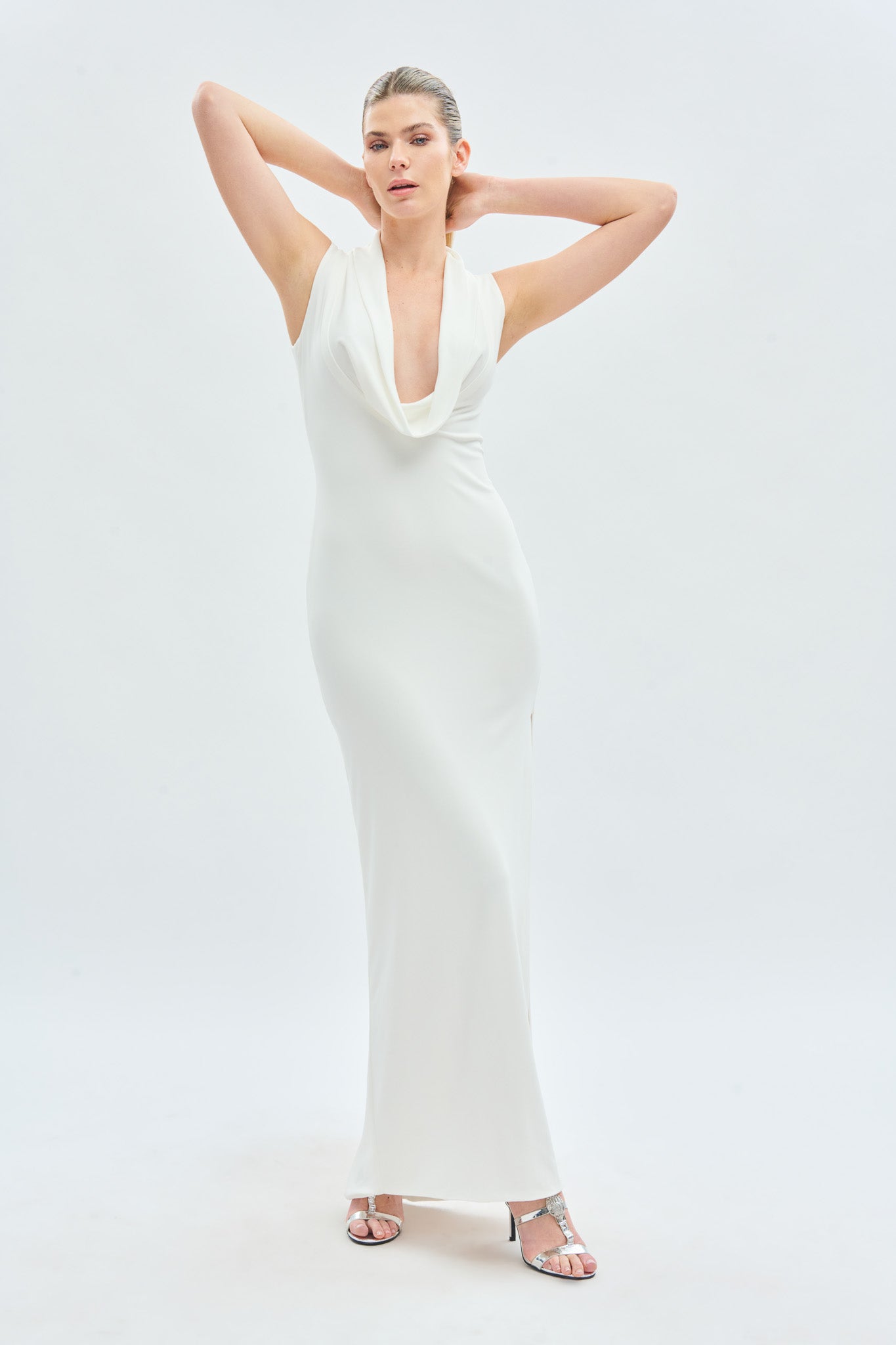Draped Neckline Party Dress