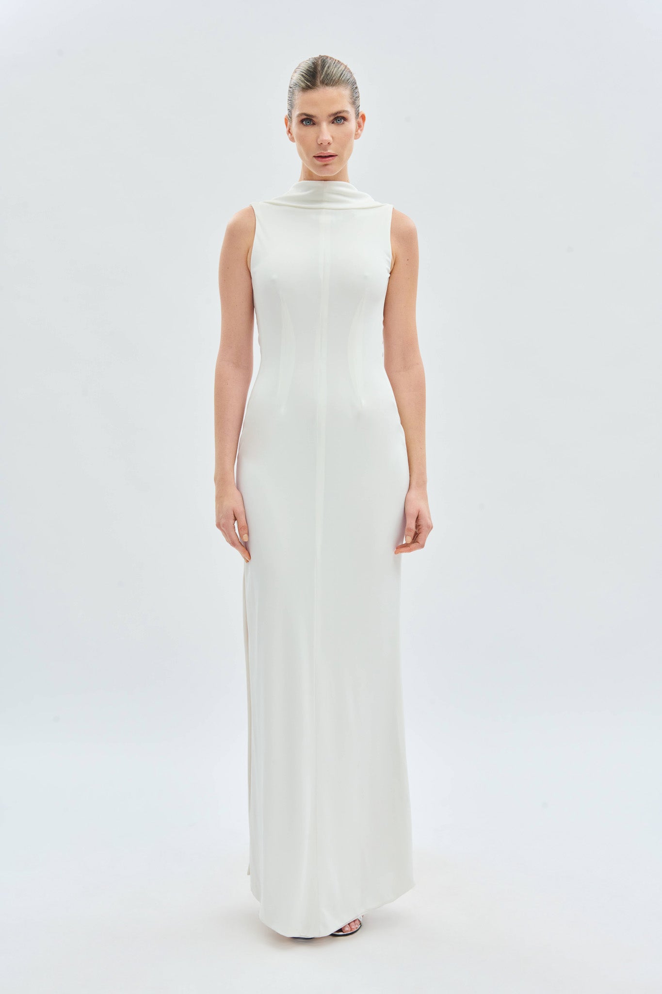 Draped Neckline Party Dress