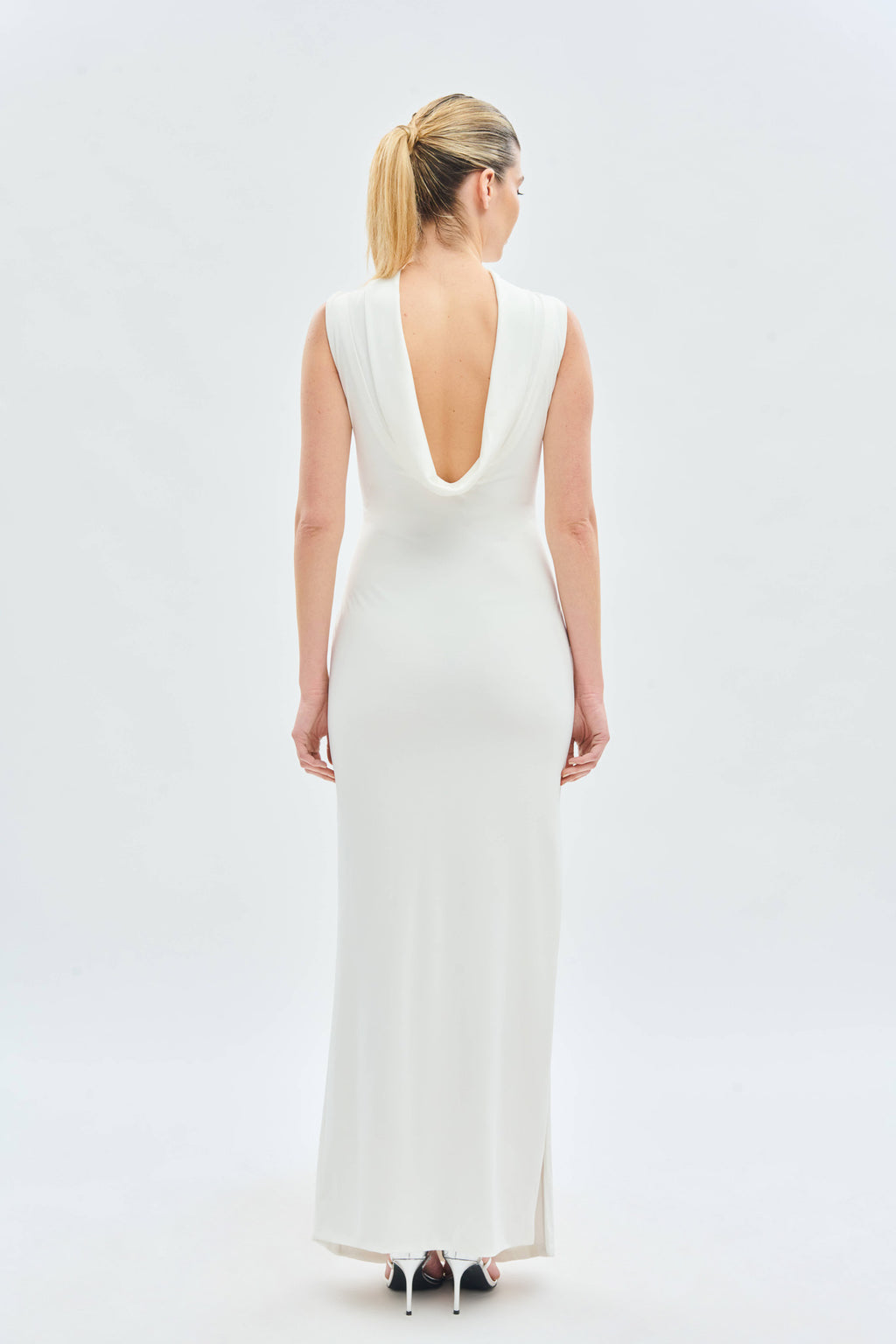 Draped Neckline Party Dress