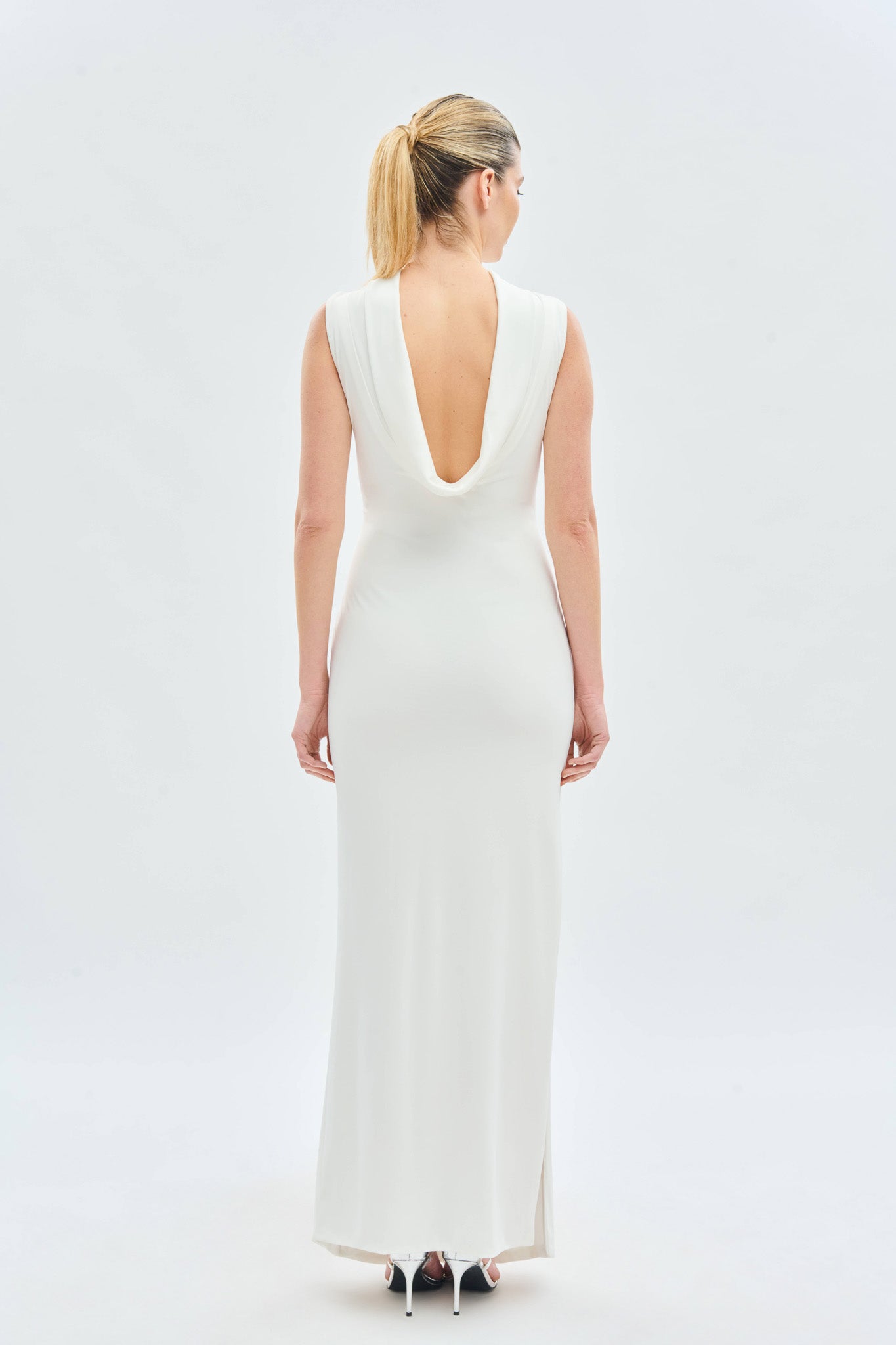 Draped Neckline Party Dress