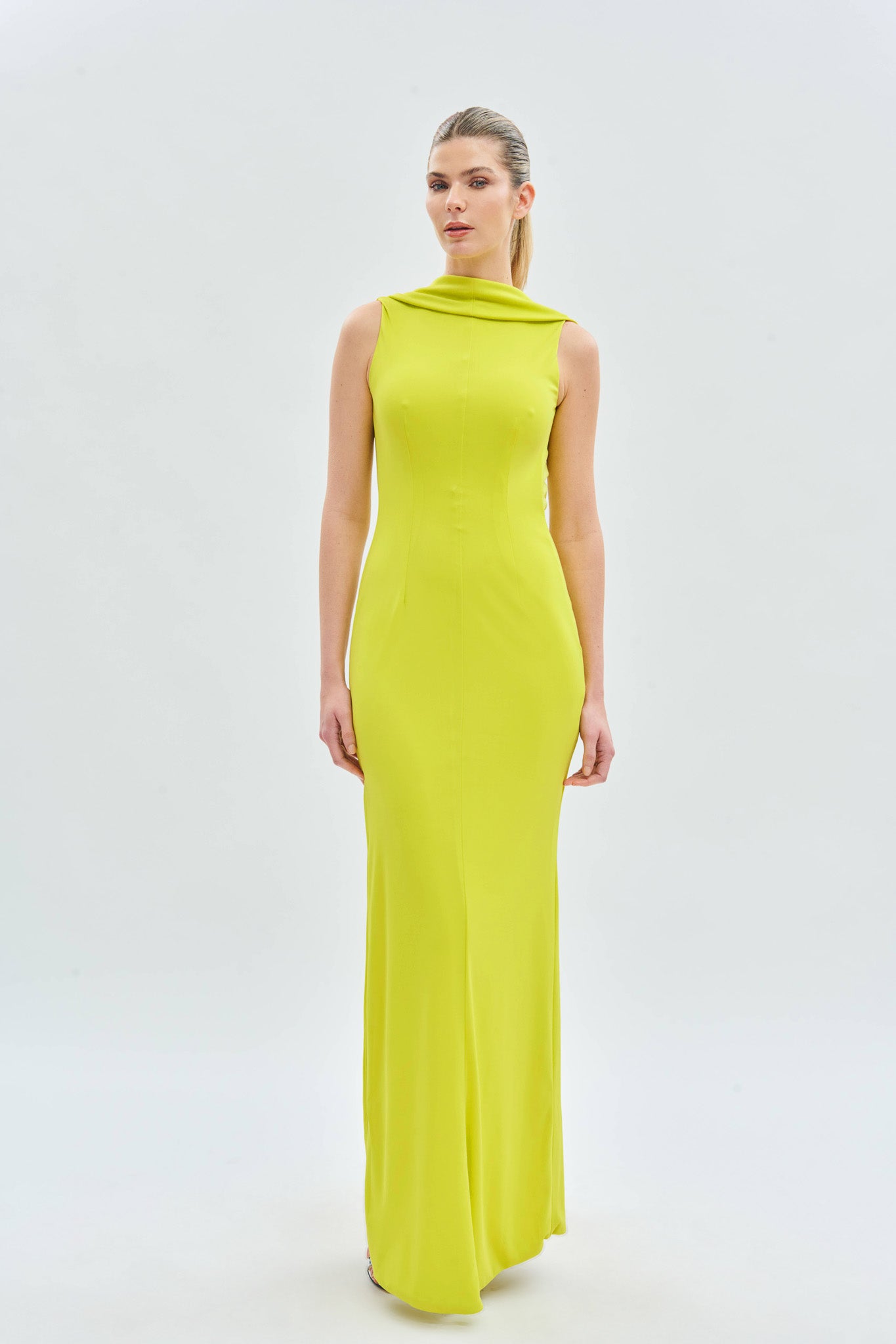Draped Neckline Party Dress
