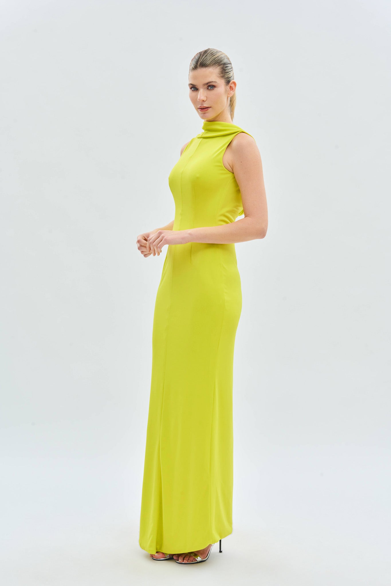 Draped Neckline Party Dress