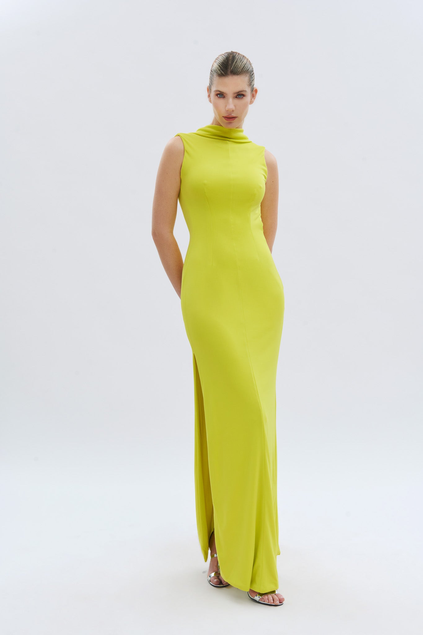 Draped Neckline Party Dress