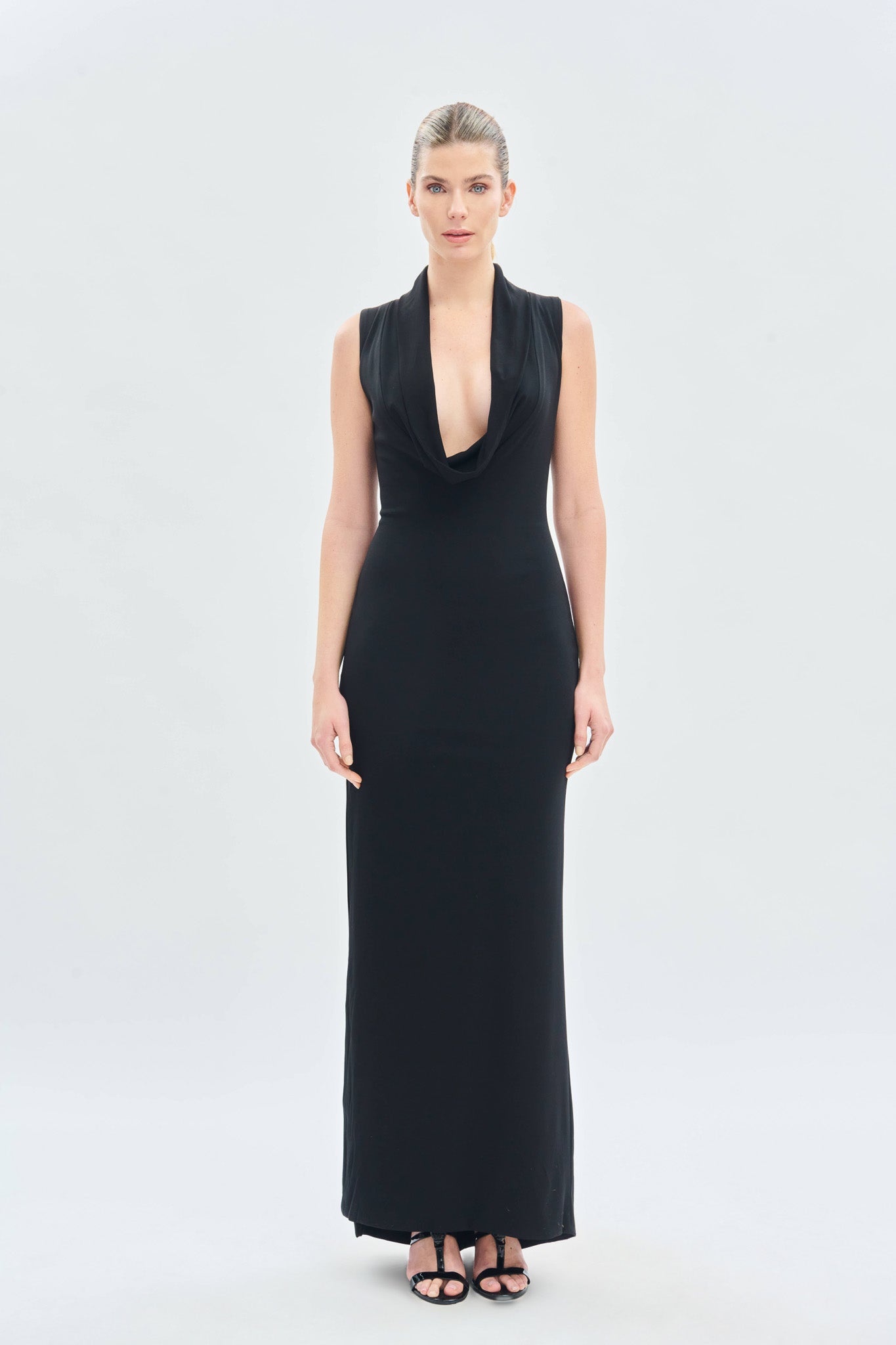 Draped Neckline Party Dress
