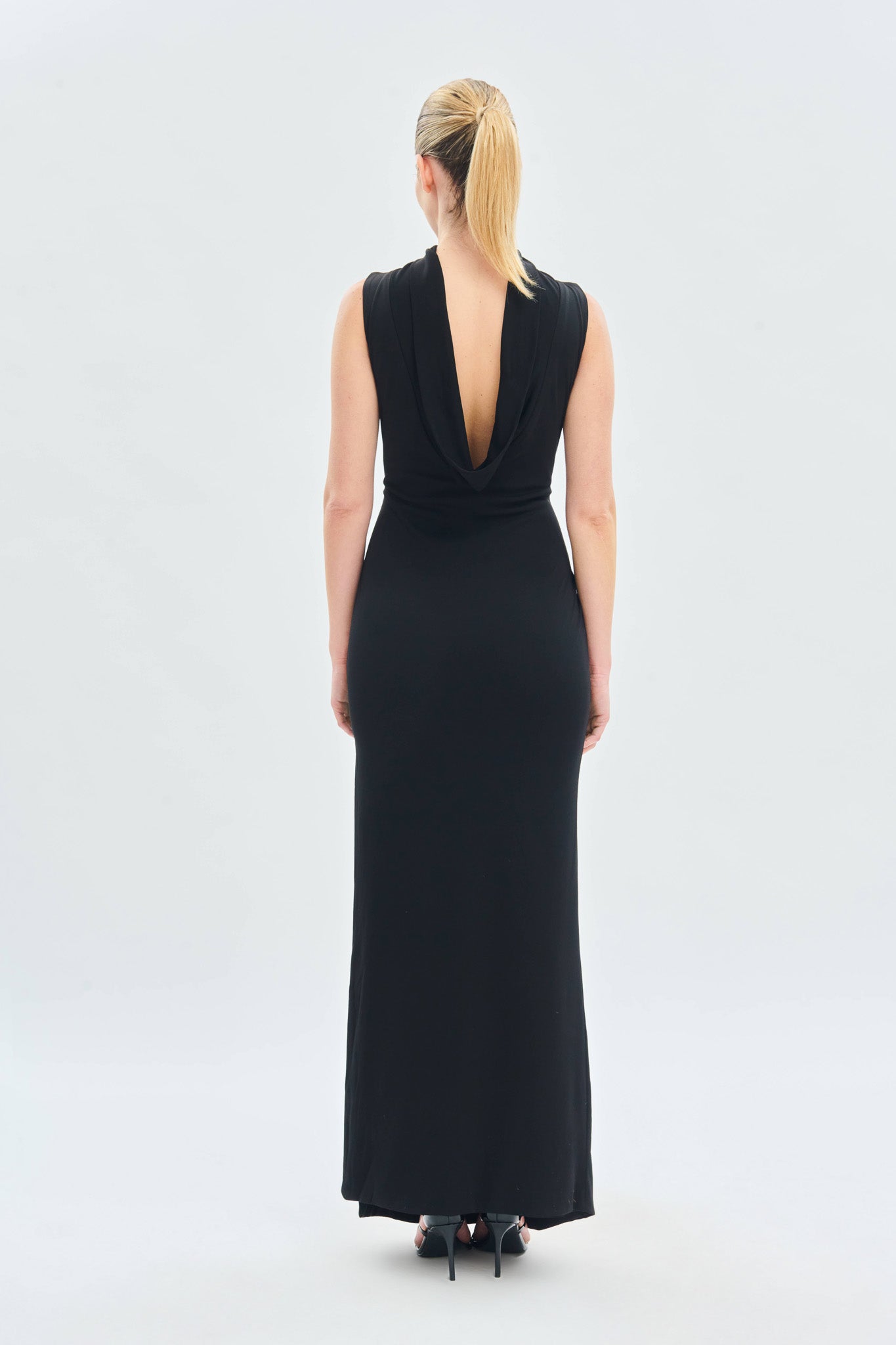 Draped Neckline Party Dress