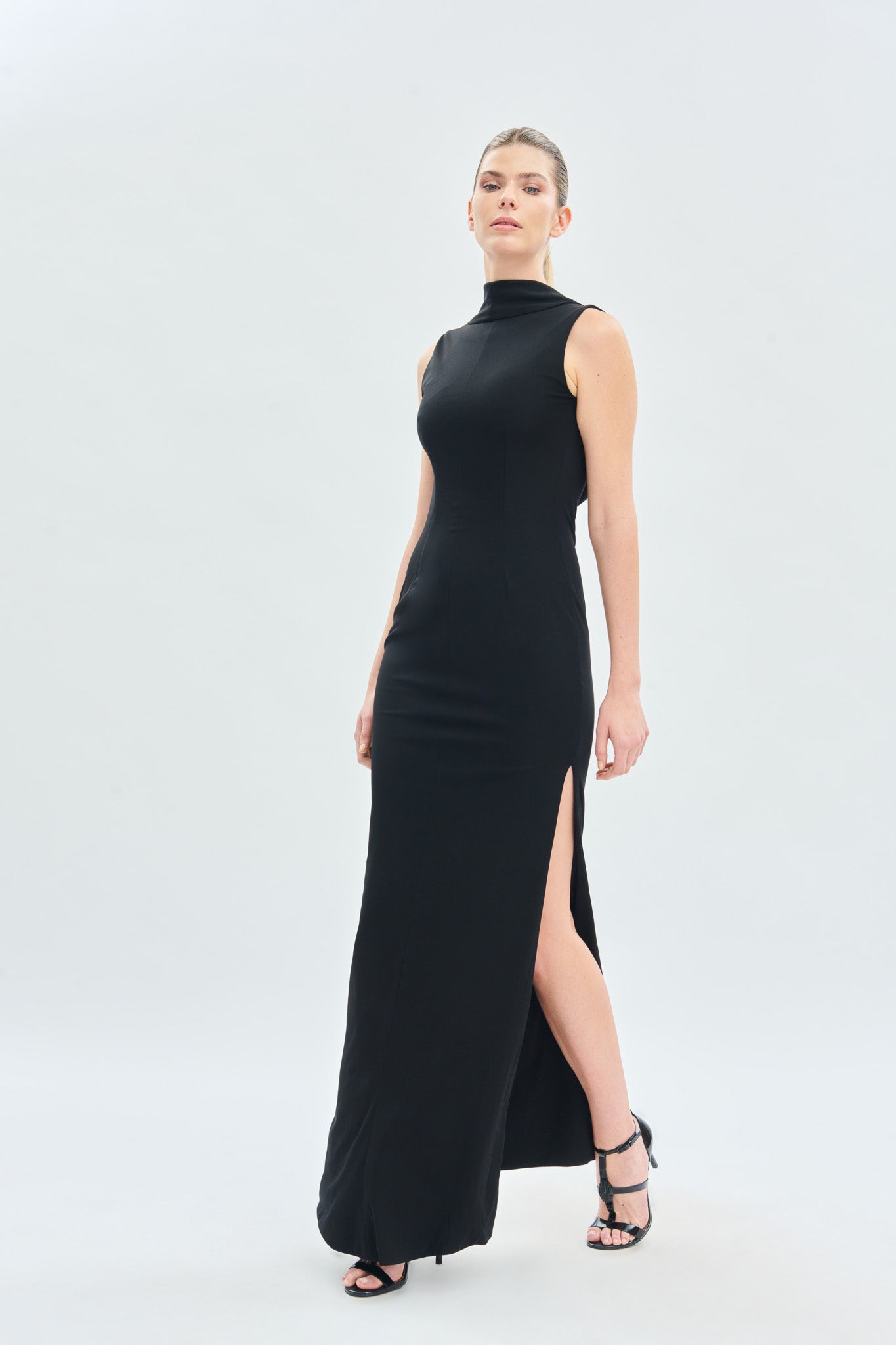 Draped Neckline Party Dress
